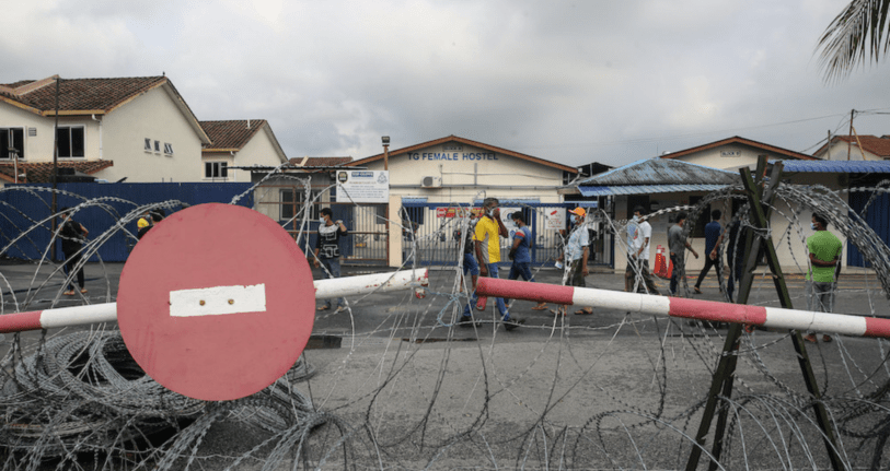 Blockade in staff dorm